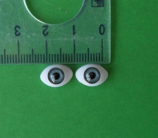 Глаза для кукол (пара) 9х13 (пластик)
