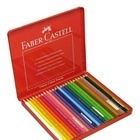 115845 Цветные карандаши РЫЦАРЬ, набор цветов, в металлической коробке, 24шт																										