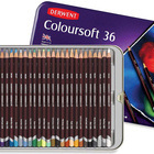 0701028 Набор цветных карандашей Coloursoft 36 цв в метал.уп DERWENT																									
