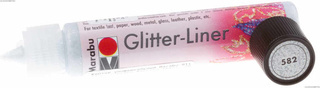 Контур Liner Glitter, 25мл, 582, серебро
