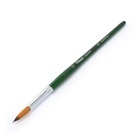 341010 Кисть синтетика "Creative" круглая,ручка короткая, цвет изумруд №10
