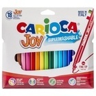 Фломастеры Carioca "Joy" 18цв. смываемые, картон европодвес 40555
