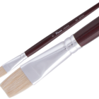 104001 Кисть щетина плоская "Creative", ручка длинная, цвет рубин №1
