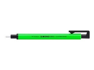 Ластик-карандашTombow MONO Zero Refill , неоново-зеленый корпус, круглый , 2,3мм EH-KUR63
