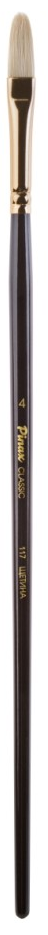 117002 Кисть щетина плоская "Artists CLASSIC",  ручка длинная, цвет черный №2