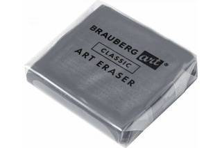 Ластик-клячка 40*36*10 мм супермягкий, серый BRAUBERG ART 