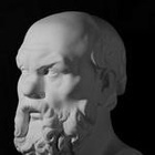Голова Сократа (гипс) (10-103) 20х20х35 см