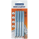 Ручка капиллярная (линер) CENTROPEN 2631 "Document" набор 4 шт. (0,1/0,3/0,5/0,7) чёрные 142302
